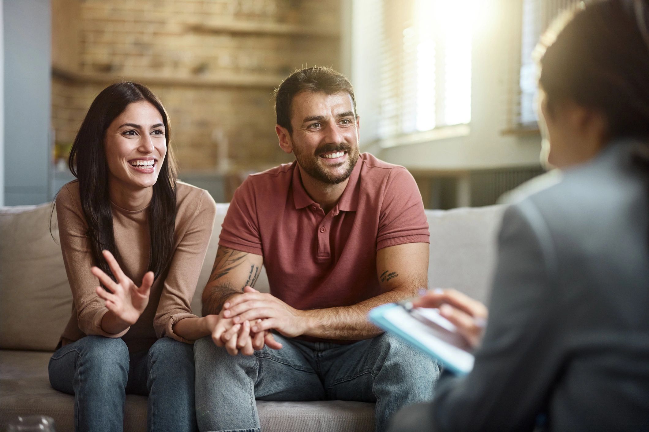 Couple meeting with a counselor to discuss their future