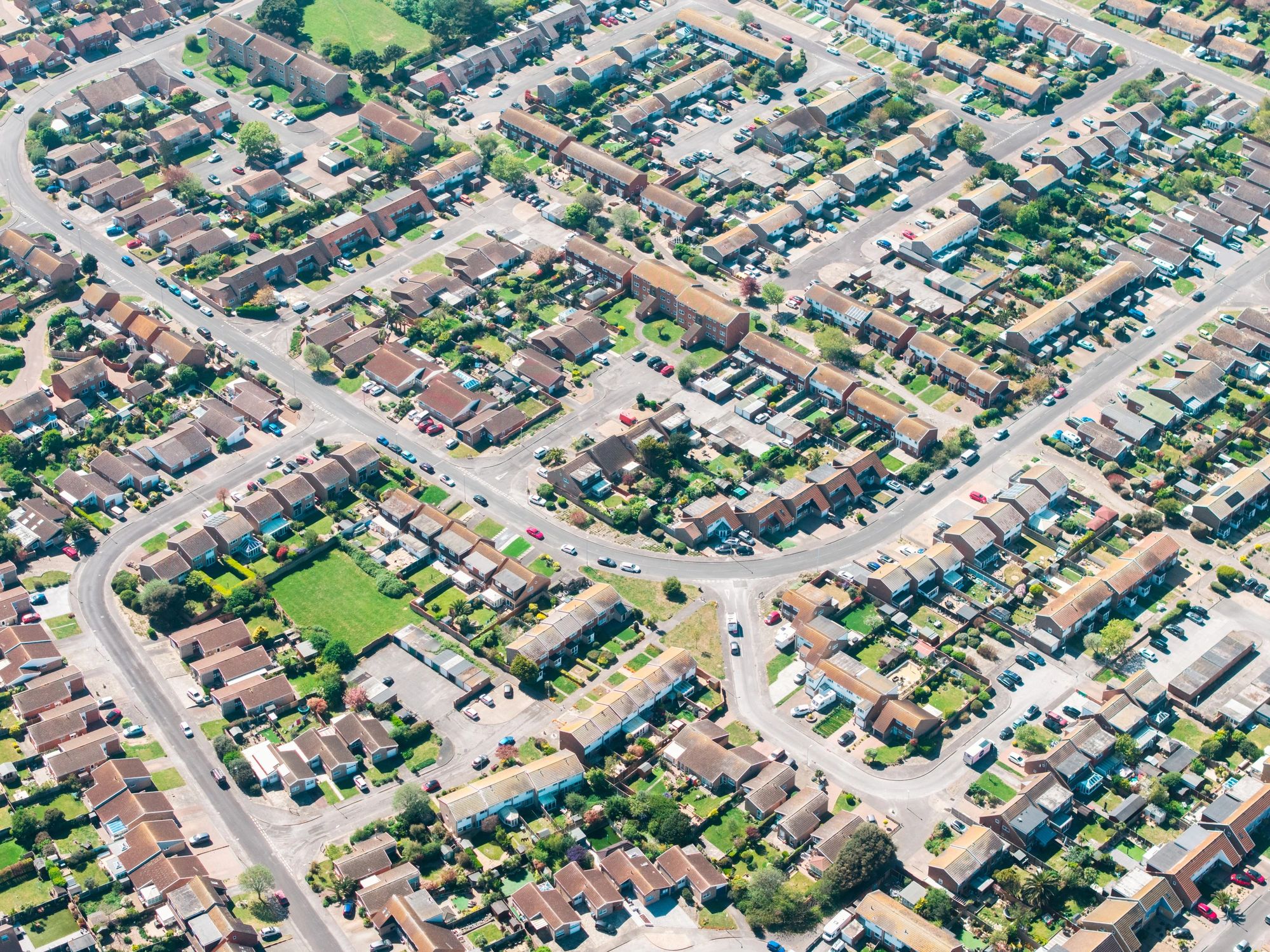 Residential neighborhood representing stable housing and homeownership